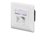 Digitus CAT 5e Modulare Anschlussdose, geschirmt, 2x RJ45 8P8C, LSA, Reinweiß, Aufputz