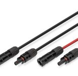 Digitus Solarkabel Verlängerung 3m, 6mm², MC4-Anschluss, PV-Kabel 1500V DC, UV-beständig & wetterfest, 2 Kabel, 1x Schwarz, 1x Rot