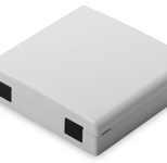 Digitus Anschlussdose (FTTH) für 2x SC Simplex, LC Duplex 2x Spleißhalter, 19x86x86 mm, Grau (RAL 7035)