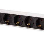 Digitus DN-95440 Stromverteilereinheit (PDU) 9 AC-Ausgänge 1U Schwarz, Silber