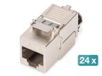 Digitus Cat.8.I Keystone Modul geschirmt, werkzeuglos, Staubkappe, 24 Stk.