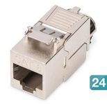 Digitus Cat.8.I Keystone Modul geschirmt, werkzeuglos, Staubkappe, 24 Stk.