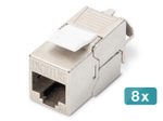 Digitus CAT 6A Keystone Modul, geschirmt, 8 Stück. werkzeugfreie Verbindung