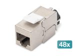 Digitus CAT 6A Keystone Modul, geschirmt, 48 Stück werkzeugfreie Verbindung