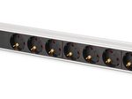 Digitus DN-95438 Stromverteilereinheit (PDU) 9 AC-Ausgänge 1U Schwarz, Silber