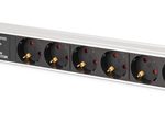Digitus DN-95441 Stromverteilereinheit (PDU) 7 AC-Ausgänge 1U Schwarz, Silber