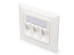 Digitus Leerdose für Keystone Module, Rahmen 80x80 mm + Zentralplatte 50x50 mm