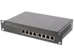 Digitus 8-Port Gigabit PoE Netzwerkswitch, 10 Zoll, L2 managed, 80 W, af/at