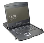 Digitus 19" LCD KVM Konsole, 16-Port CAT5, deutsche Tastatur