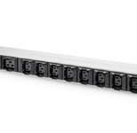 Digitus Steckdosenleiste mit Aluminiumprofil, 10-fach, 2 m Zuleitung, IEC C20 Stecker