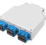 Digitus LWL-Hutschienenbox, OS2, bestückt, mit SC-Adapter und Pigtail