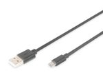 Digitus USB 2.0 Anschlusskabel, Typ A - micro B St/St, 1.8m, USB 2.0 konform, sw