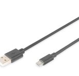 Digitus USB 2.0 Anschlusskabel, Typ A - micro B St/St, 1.8m, USB 2.0 konform, sw