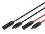 Digitus Solarkabel Verlängerung 1m, 6mm², MC4-Anschluss, PV-Kabel 1500V DC, UV-beständig & wetterfest, 2 Kabel, 1x Schwarz, 1x Rot