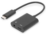 Digitus USB Type-C Adapter / Konverter, Type-C auf USB Type-C + 3.5mm Klinke