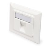 Digitus Leerdose für Keystone Module, Rahmen 80x80 mm + Zentralplatte 50x50 mm