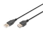 Digitus USB Verlängerungskabel, Typ A St/Bu, 1.8m, USB 2.0 geeignet, sw