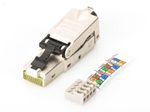 Digitus CAT 6A Feldstecker, STP mit Staubschutzkappe, Knickschutz