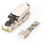 Digitus CAT 6A Feldstecker, STP mit Staubschutzkappe, Knickschutz