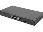 Digitus 16-Port Gigabit Netzwerkswitch, 19 Zoll, unmanaged, 2 Uplink Ports, SFP