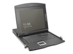 Digitus 19" HD LCD KVM Konsole, 8-Port Cat 5, deutsche Tastatur