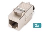 Digitus Cat.8.I Keystone Modul geschirmt, werkzeuglos, Staubkappe, 2 Stk.