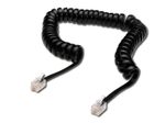Digitus UAE Anschlusskabel, RJ10 St/St, 4.0m, CU, 4x7x0,12mm, flach, helic, sw