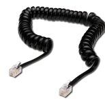 Digitus UAE Anschlusskabel, RJ10 St/St, 4.0m, CU, 4x7x0,12mm, flach, helic, sw
