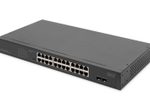 Digitus 24-Port Gigabit Netzwerkswitch, 19 Zoll, unmanaged, 2 Uplink Ports, SFP