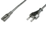 Digitus Netzanschlusskabel, Euro - C7 St/Bu, 1.8m,  H03VVH2-F 0.75qmm, schwarz