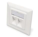 Digitus Leerdose für Keystone Module, Rahmen 80x80 mm + Zentralplatte 50x50 mm