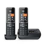 Gigaset Comfort 550A Duo Schnurlostelefon mit Anrufbeantworter schwarz