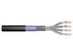 Digitus CAT 7 S-FTP Roh-Installationskabel, PiMF 500m, Trommel,AWG 23/1, 1200 MHz, PE, Sx, Schwarz