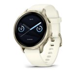 Garmin Venu® 4 Smartwatch Beige/Lunargold 41 mm mit Schnellwechsel-Silikon-Armband 18 mm Bone