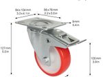 WAGNER® design yourself Transportgeräte-Lenkrolle RO 7800 rot