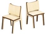 Rayher Dekoartikel Wichtel Mini Stühle beige 2 St.