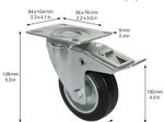 WAGNER® design yourself Transportgeräte-Lenkrolle RO 7104 silber