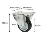 WAGNER® design yourself Transportgeräte-Bockrolle RO 8184 silber