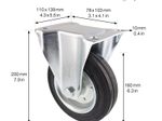 WAGNER® design yourself Transportgeräte-Bockrolle RO 8180 silber