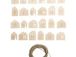 Rayher Adventskalenderzahlen Holz 1- 24 natur