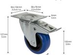 WAGNER® design yourself Transportgeräte-Lenkrolle RO 7700 blau