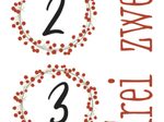 Rayher Bastelset Adventszahlen Transferfolie Zahlen 1 - 4 rot