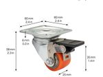 WAGNER® design yourself Schwerlast-Lenkrolle RO 7935 rot