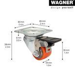 WAGNER® design yourself Schwerlast-Lenkrolle RO 7935 rot