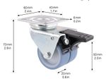 WAGNER® design yourself Apparate-Doppel-Lenkrolle ECO RO 3552 grau