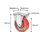 WAGNER® design yourself Schwerlast-Bockrolle RO 0325 rot
