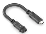 PureLink USB-C auf USB-C M/F Portsaver - USB4 Gen 2x2, 5A, EPR 240W, 20G, DP Alt-Mode - PureInstall MicroX4 - schwarz