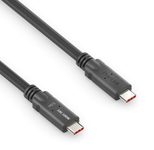 PureLink USB-C auf USB-C Kabel - USB 3.2 Gen 1x2, 5A, SPR 100W, 10G, DP Alt-Mode - PureInstall MicroX4 - schwarz - 5,00m