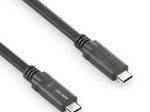 PureLink USB-C auf USB-C Kabel - USB4 Gen 2x2, 5A, EPR 240W, 20G, DP Alt-Mode - PureInstall MicroX4 - schwarz - 1,00m