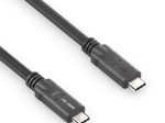 PureLink USB-C auf USB-C Kabel - USB4 Gen 2x2, 5A, SPR 100W, 20G, DP Alt-Mode - PureInstall MicroX4 - schwarz - 3,00m